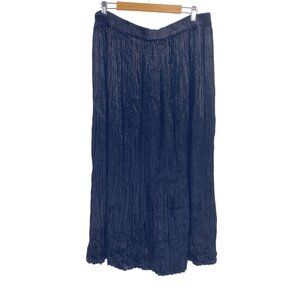 Vintage Khaki Rose Lady velvet broom skirt size 2X Goth emo Black maxi